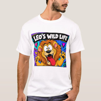 T-shirt La vie sauvage de Léo, dessin animé drôle de lion,