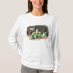 T-shirt La vie toujours avec des concombres et des tomates