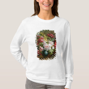 T-shirt La vie toujours avec des fleurs et la musique de