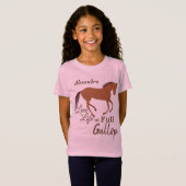 T-Shirt La vie vivante de cheval de cuir rustique de Faux (Devant entier)