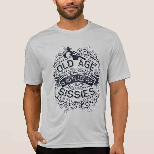 T-shirt La vieillesse n'est pas une place pour les mission (Devant)