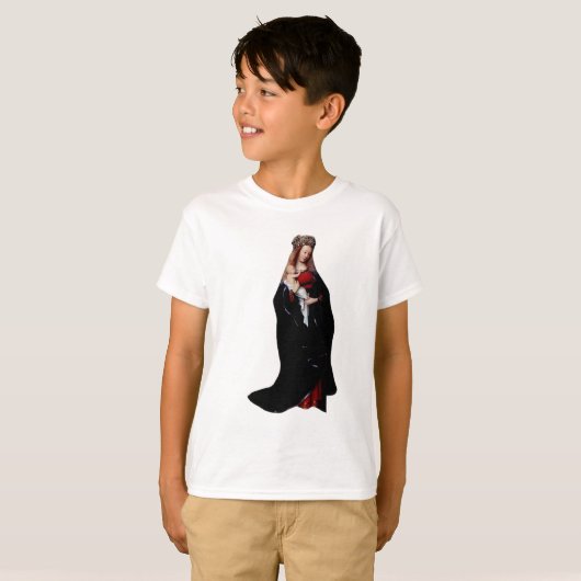 T-shirt La Vierge dans l'Eglise par Jan van Eyck (Devant entier)