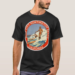 T-SHIRT LA VILLE DE HUNTINGTON BEACH SURF CALIFORNIA SH