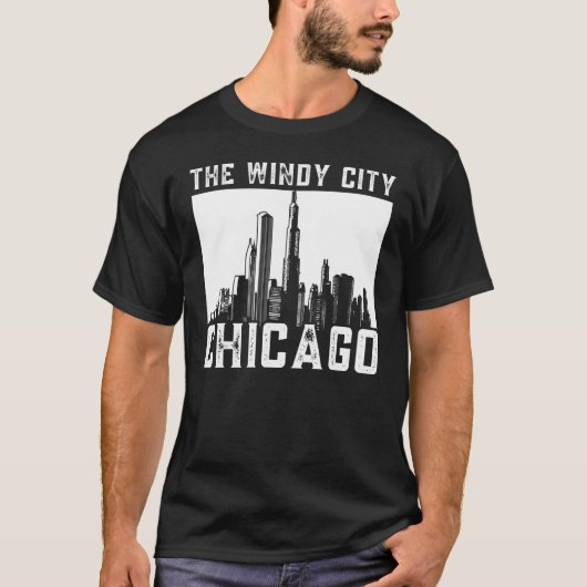 T-shirt La ville venteuse de Chicago (Devant)