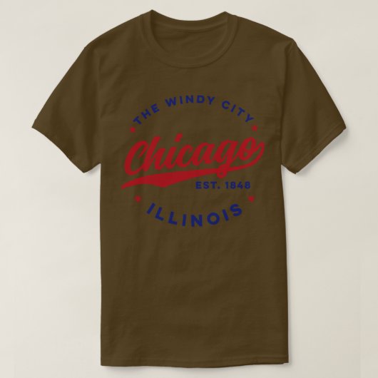 T-shirt La ville venteuse de Chicago (Design devant)