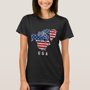 T-shirt La vision drôle de Trump de la carte des États-Uni