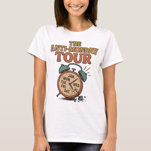 T-shirt La Visite Anti-Lundi Dates T-Chemise - Calendrier (Devant)