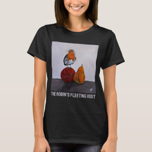 T-shirt La visite fugace du rouge-gorge Peinture d'Alfred 
