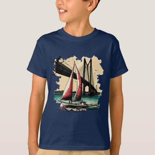 T-shirt La voile dans la baie (Devant)