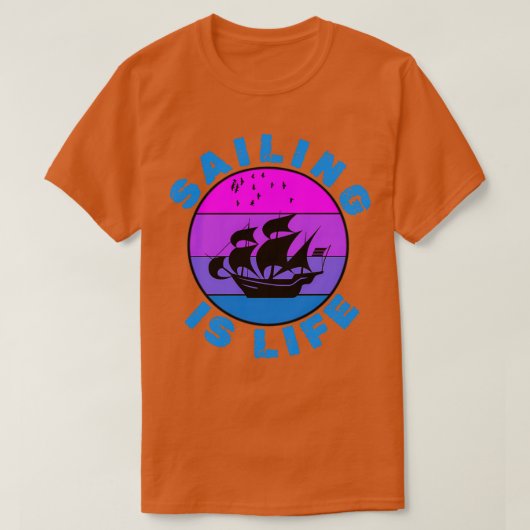 T-shirt La voile est la vie (Design devant)