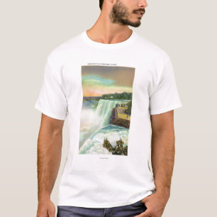 T-shirt La vue de l'Américain tombe de l'île de chèvre