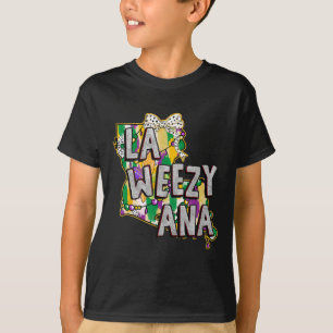 T-shirt La Weezy Ana Mardi Gras Louisiane Gras Mardi Lou