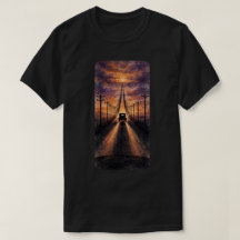 T-Shirt Laatste Rit Herenwagen bij Zonsondergang