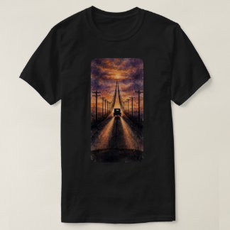 T-Shirt Laatste Rit Herenwagen bij Zonsondergang