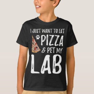 T-shirt Lab Amoureux des chiens Pizza Labrador Chien Maman