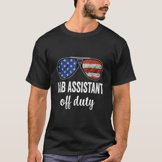 T-shirt Lab Assistant Off Duty American Flag Sunglasses (Devant)