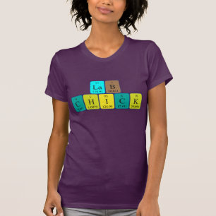 T-shirt Lab Chick (recto-verso) - chemise de nom de table 