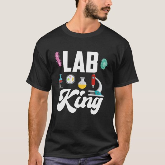 T-shirt Lab King Male Microbiologist (Devant)