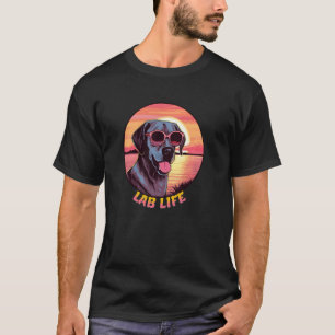 T-shirt Lab Life labrador récupérateur coucher de soleil v