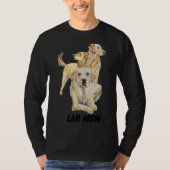 T-shirt Lab Mom Labrador Retriever Chien Silhouette (Devant)