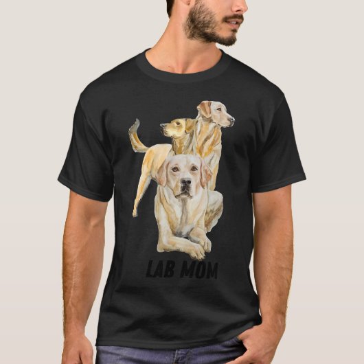 T-shirt Lab Mom Labrador Retriever Chien Silhouette (Devant)