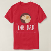 T-shirt Lab Papa Jaune Labrador Retriever Chien Cadeau (Design devant)