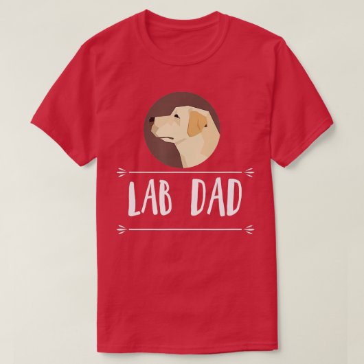 T-shirt Lab Papa Jaune Labrador Retriever Chien Cadeau (Design devant)