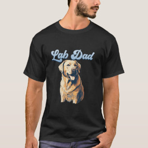 T-shirt Lab Papa Labrador Papa Papa Amoureux des chiens Lo