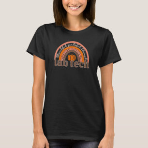 T-shirt Lab Tech Cute Citrouille arc-en-ciel Merci Gratefu