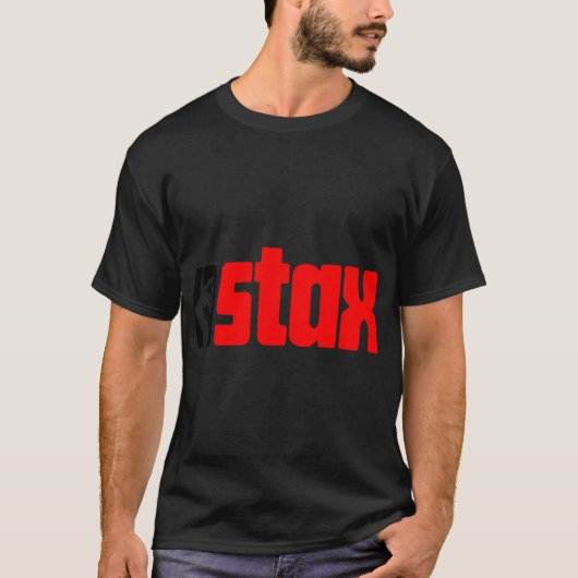 T-shirt label classique Stax records (Devant)