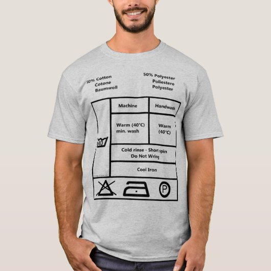 T-shirt Label de Washing (Devant)