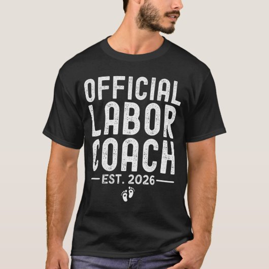T-shirt Labor Coach Est 2026 Expecting New Mom Dad Baby Sh (Devant)