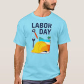 T-shirt Labor Day Construction Worker Helmet Design (Devant)