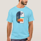 T-shirt Labor Day Minimal Worker Relax Design (Devant)