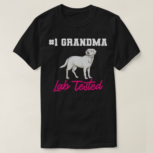 T-shirt Laboratoire blanc Grandma Lab Testé White Labrador (Design devant)