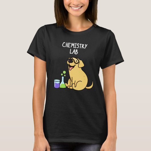 T-shirt Laboratoire de chimie Funny Labrador Chien Pun Dar (Devant)