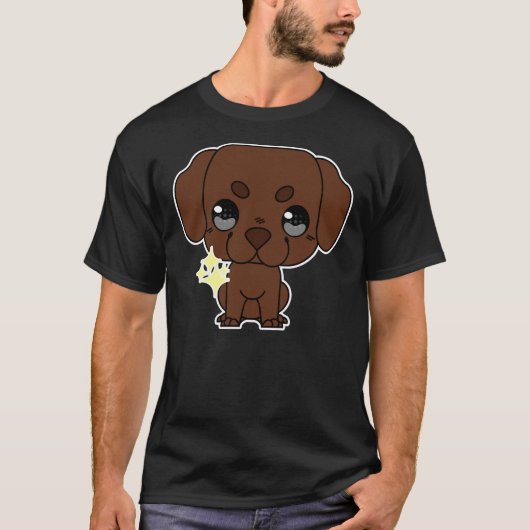 T-shirt Laboratoire de chocolat Chibi Doggo Pupper (Devant)