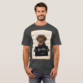 T-shirt Laboratoire de chocolat Labrador Chien abattu chie (Devant entier)