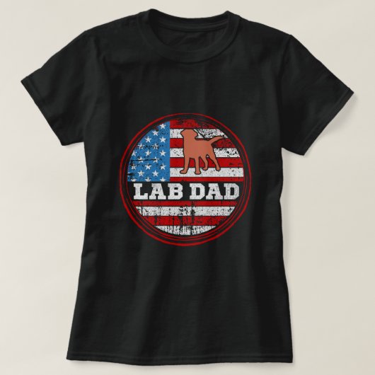T-shirt Laboratoire de chocolat papa Labrador Retriever Co (Design devant)