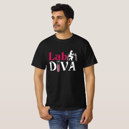 T-shirt Laboratoire Diva Lab Tech Chimiste Technicien de l (Devant entier)