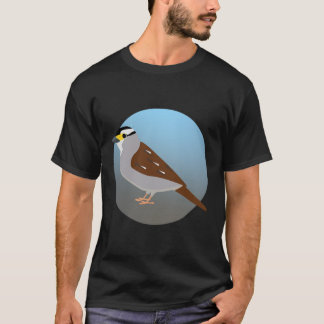 T-shirt laboratoire d'oiseaux de Bruant à gorge bl