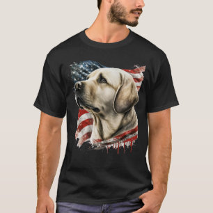 T-shirt Laboratoire jaune avec drapeau américain