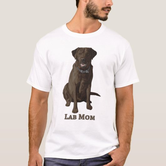 T-shirt Laboratoire Maman Chocolat Brown Labrador Retrieve (Devant)