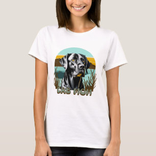 T-shirt Laboratoire noir   Amoureux des chiens Lab Mom