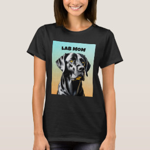 T-shirt Laboratoire noir   Amoureux des chiens Lab Mom