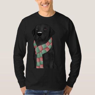 T-shirt Laboratoire Noir Avec Écharpe De Noël