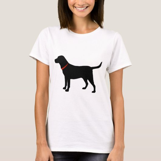 T-shirt laboratoire noir, labrador retriever (Devant)