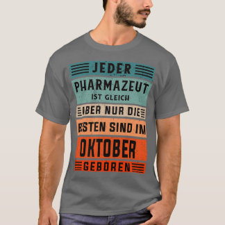 T-shirt Laboratory technician birthday October born pharma