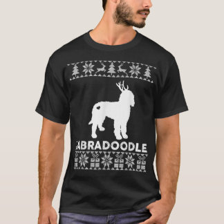 T-shirt Labradoodé chien animal de compagnie Reindeer laid