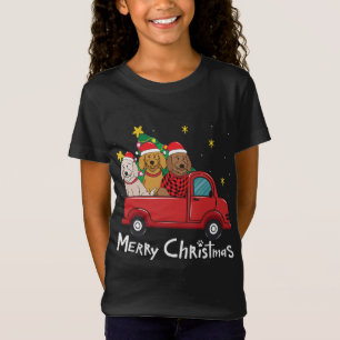 T-Shirt Labradoodé Noël Camion Arbre Maman Papa Noël Chien